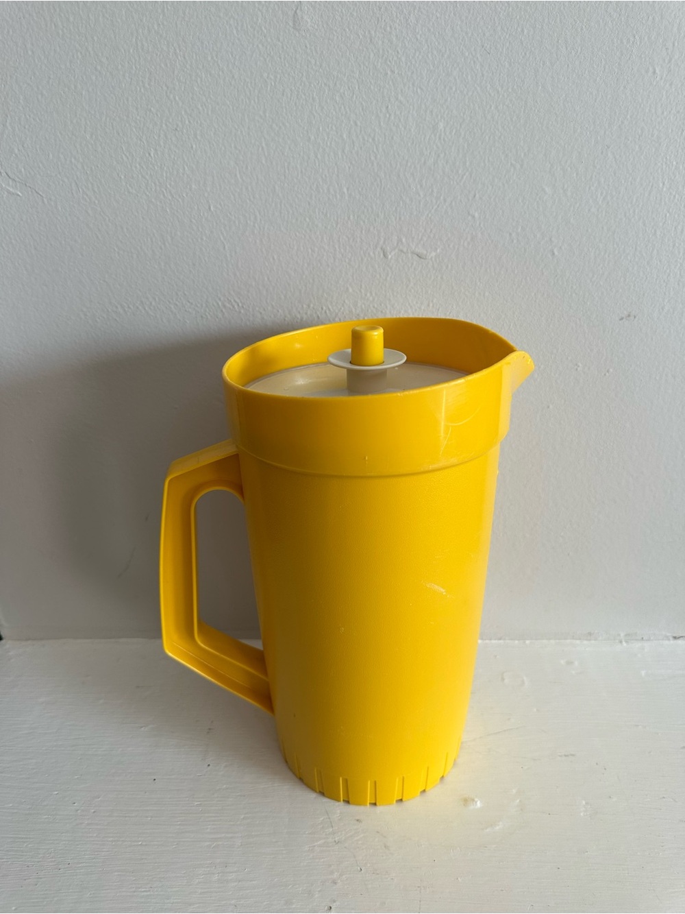 Vintage Tupperware Yellow Plastic Pitcher